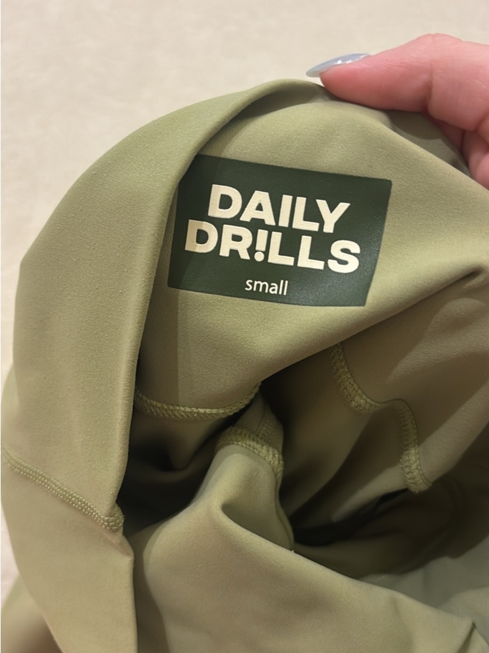 Daily Drills Olive Green Performance Leggings